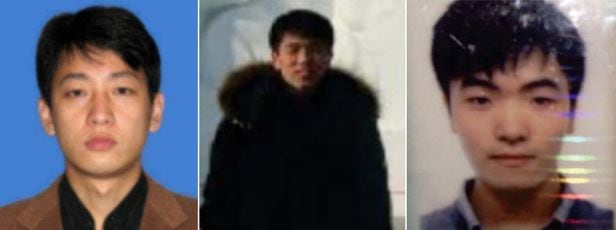 왼쪽부터 박진혁, 전창혁, 김일이라는 이름을 쓰는 북한 정찰총국 소속 해커들. 미 법무부는 이들을 1조4000억원에 달하는 돈과 암호화폐를 빼돌린 혐의로 기소했다. /미 법무부 제공